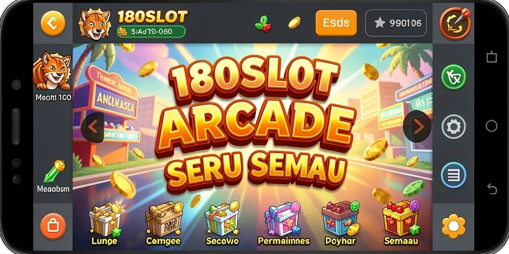 Tampilan gameplay menarik dari 180SLOT dengan berbagai tema slot.