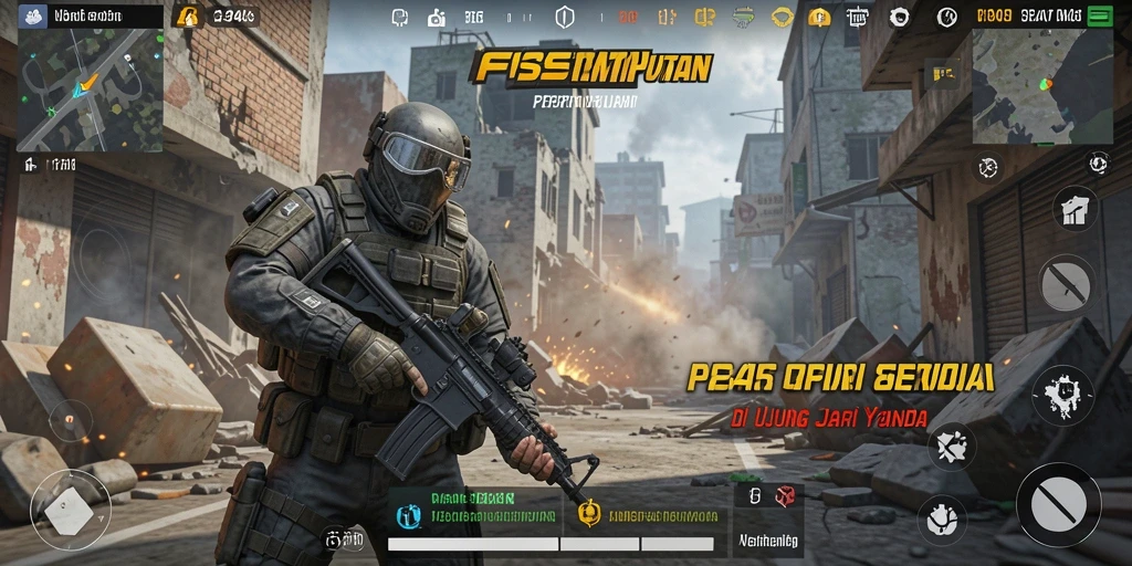 Tampilan gameplay FPS mendebarkan dari 234E.