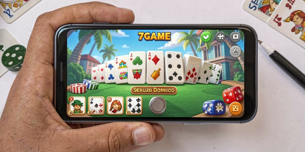 Screenshot gameplay Domino yang mengasyikkan dalam 7GAME.