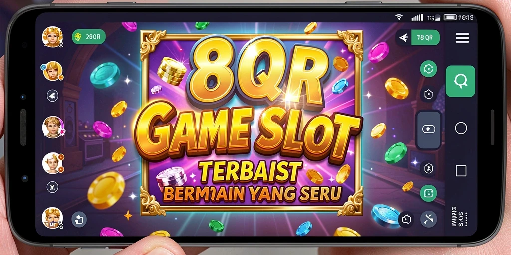 Screenshot utama 8QR menampilkan gameplay slot yang seru.