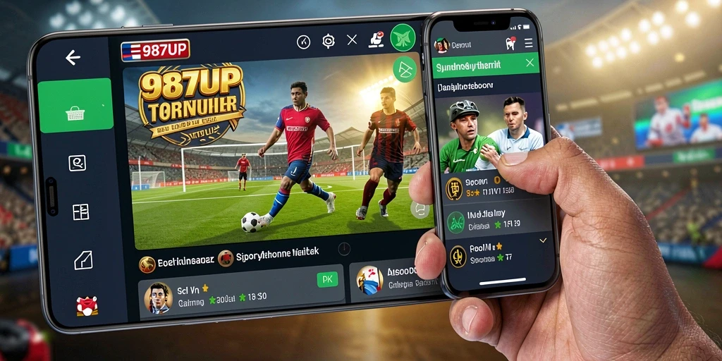 Tampilan gameplay di aplikasi Sportsbook 987UP yang menarik.