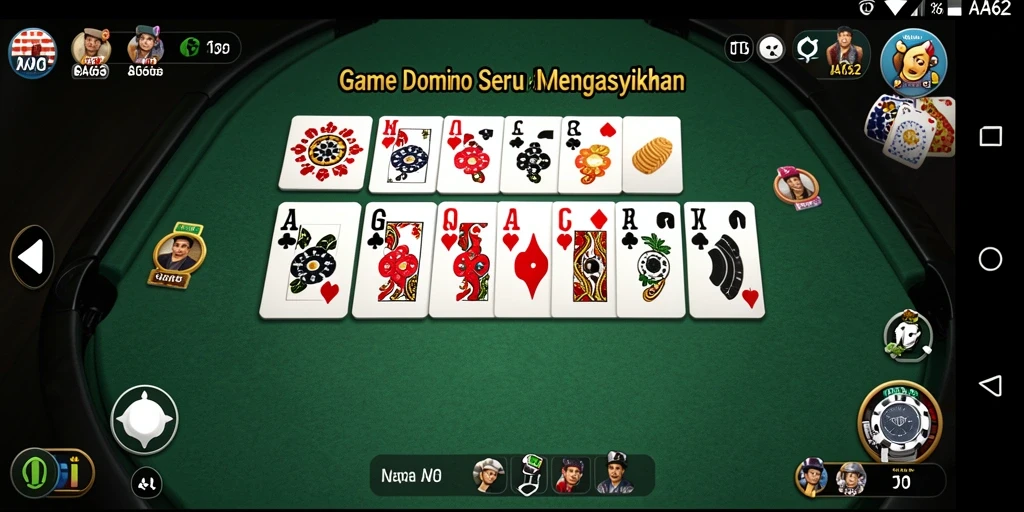 Tampilan gameplay yang menawan dari permainan domino AA62.