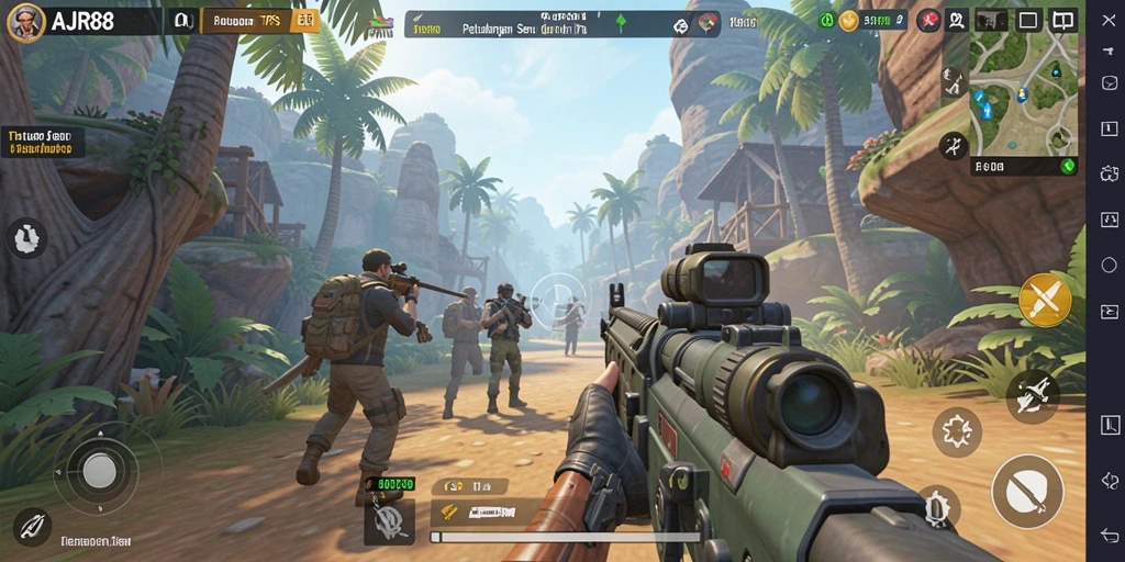 Tampilan gameplay seru dalam AJR88 yang penuh aksi.