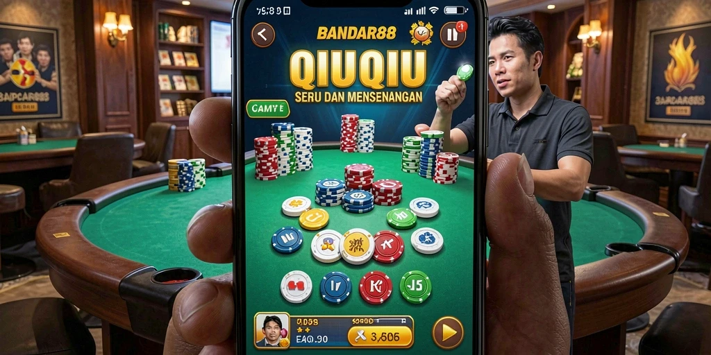 Tampilan gameplay QiuQiu yang menarik dan interaktif.