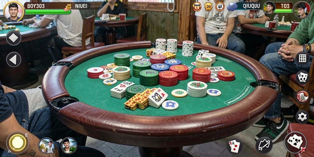 Tampilan gameplay QiuQiu yang seru dan penuh aksi.