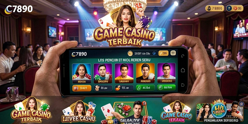 Tampilan hadiah live casino yang seru dan interaktif di C7890.
