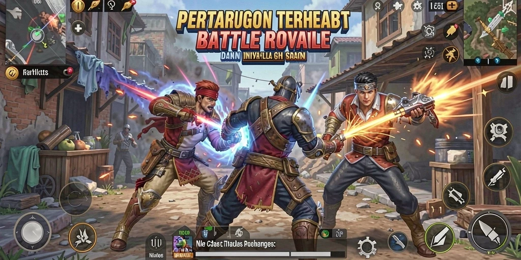 Gameplay D06 yang mendebarkan dalam pertempuran Battle Royale.
