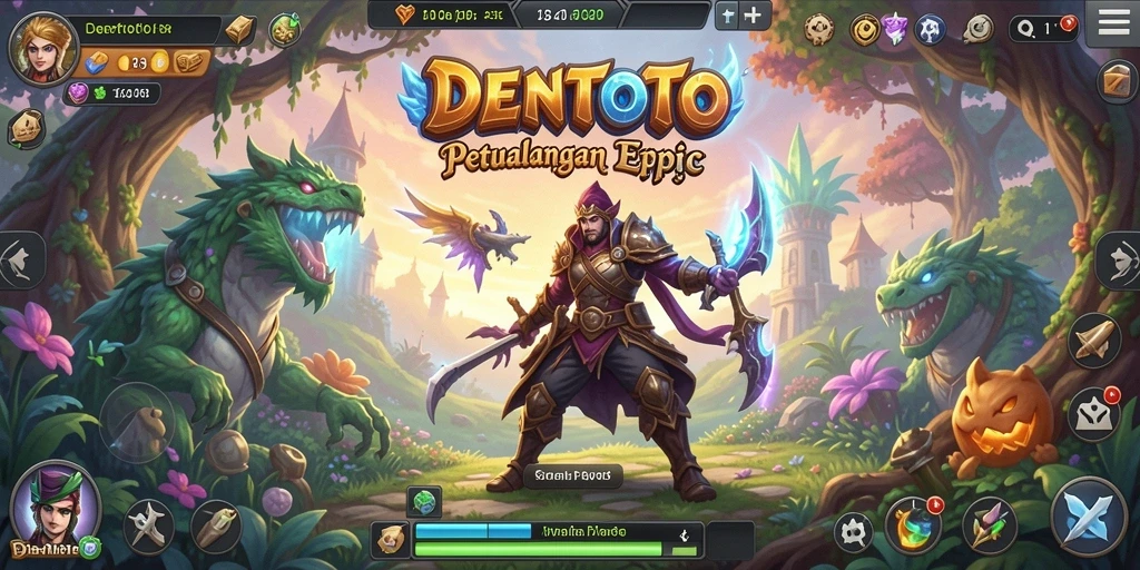 Gameplay DENTOTO yang menakjubkan di dunia fantasi.