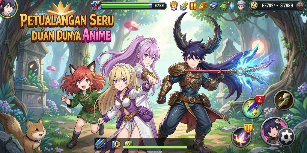 Tangkapan layar gameplay <strong>EE789</strong> yang menampilkan aksi seru dalam dunia Anime.