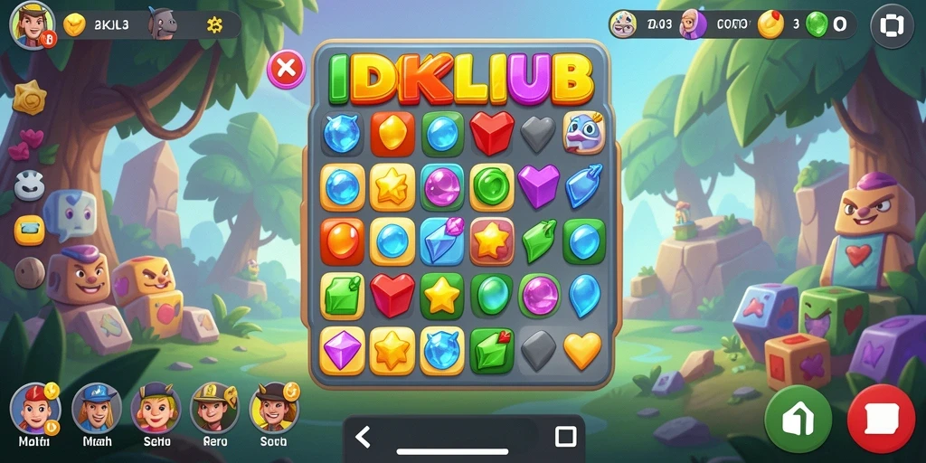 Tampilan gameplay seru dengan tantangan Match-3 yang menantang.