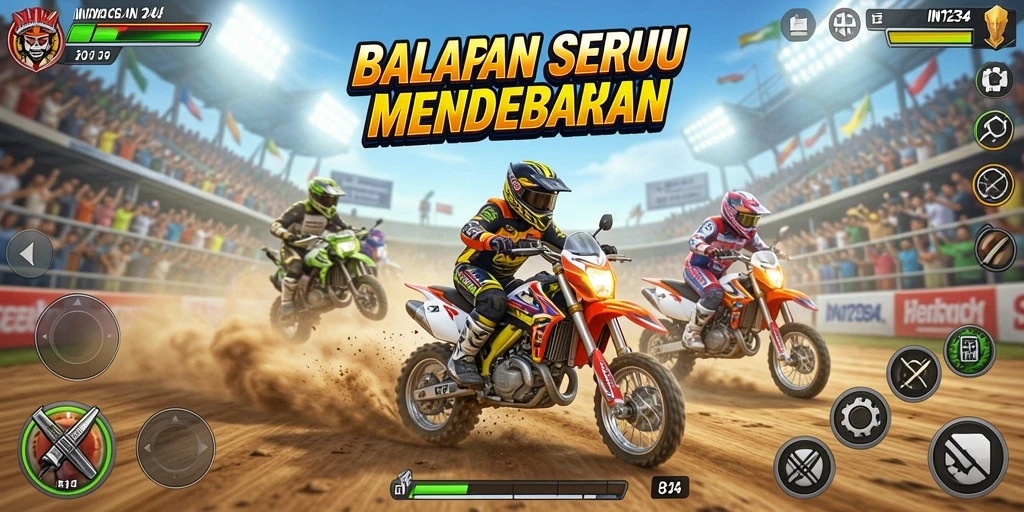 Tampilan gameplay menarik dari IN1234 yang seru dan mendebarkan.