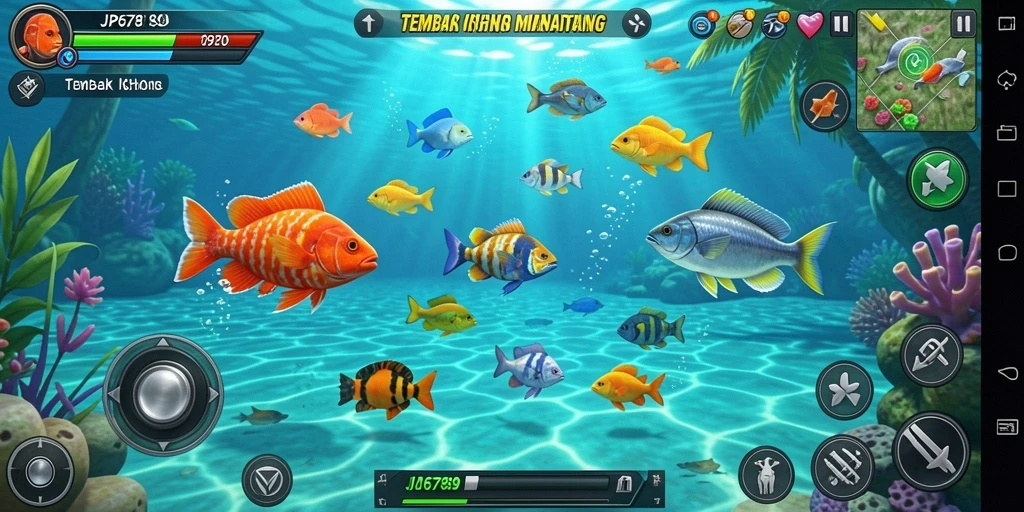 Tampilan menarik dari gameplay Tembak Ikan di JP6789.