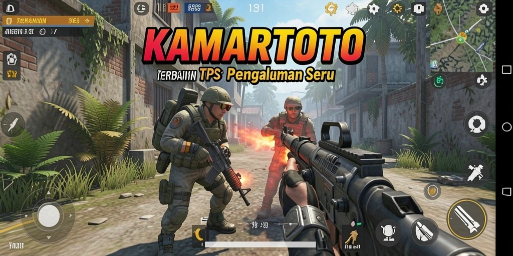 Tampilan menarik gameplay seru KAMARTOTO dalam aksi TPS.