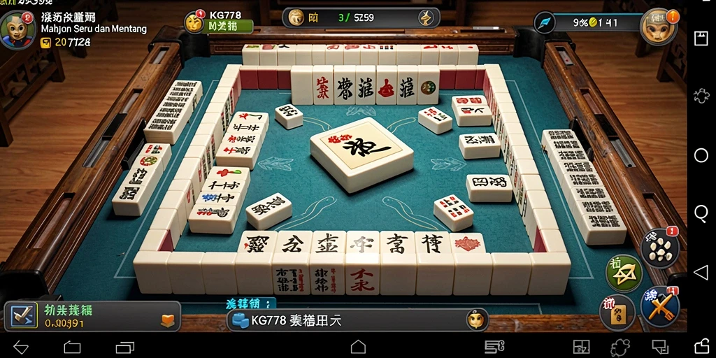 Tampilan gameplay menantang dari KG778 yang penuh strategi Mahjong.