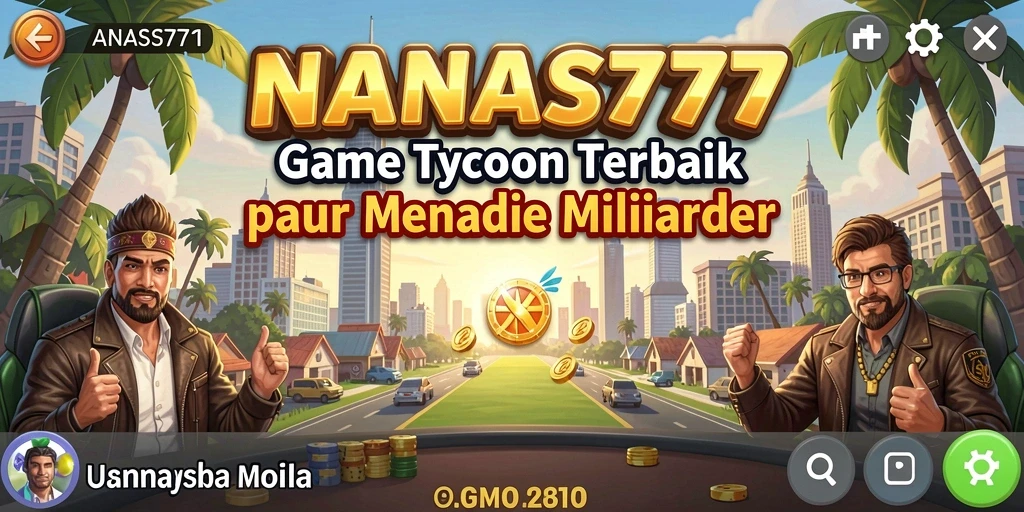 Screenshot gameplay NANAS777 menampilkan keseruan dalam membangun bisnis Tycoon.