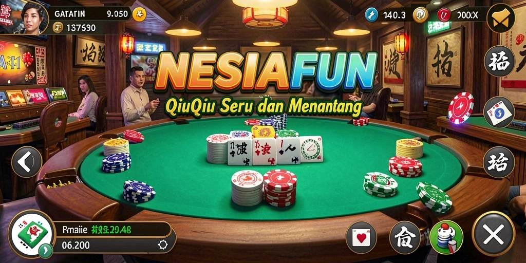 Tampilan gameplay seru QiuQiu di NESIAFUN.