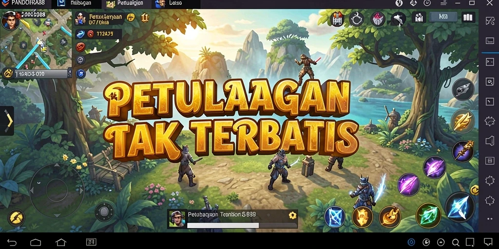 Screenshot menampilkan petualangan seru di dunia PANDORA88.