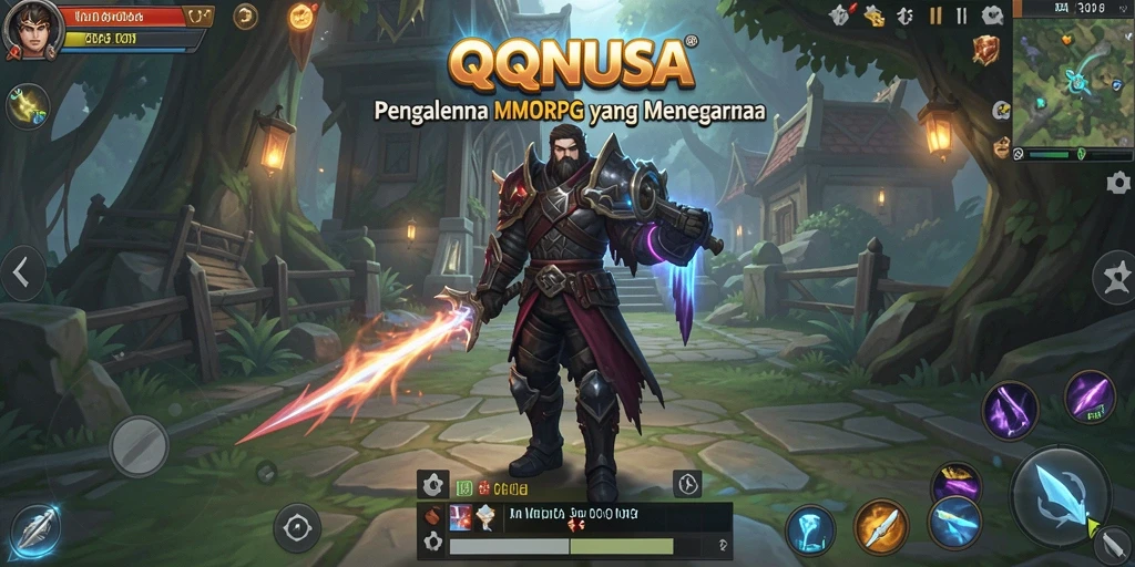 Screenshot gameplay mendebarkan di dunia fantasi QQNUSA.