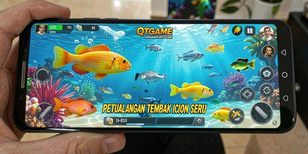 Tangkapan layar utama dari gameplay QTGAME yang seru.