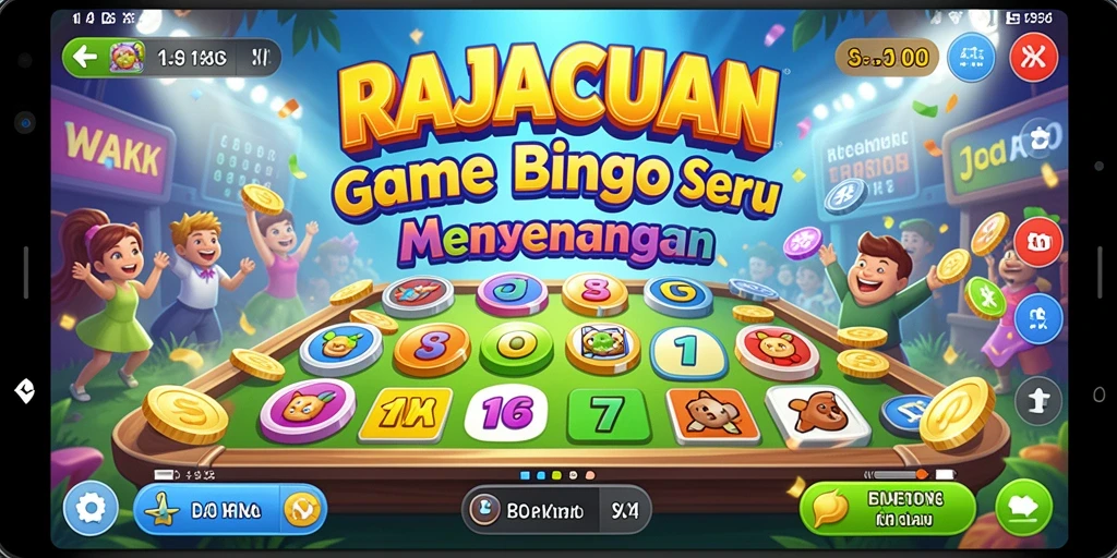 Screenshot gameplay RAJACUAN yang menampilkan suasana Bingo yang seru.