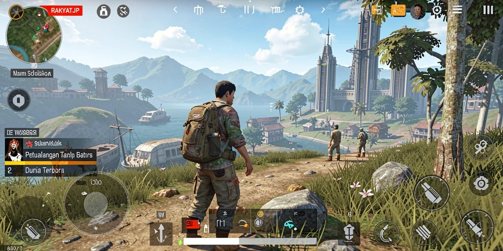 Tampilan gameplay seru dalam dunia terbuka RAKYATJP.