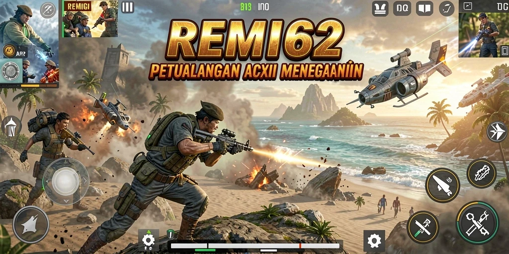 Tangkapan layar gameplay aksi yang menegangkan di REMI62.