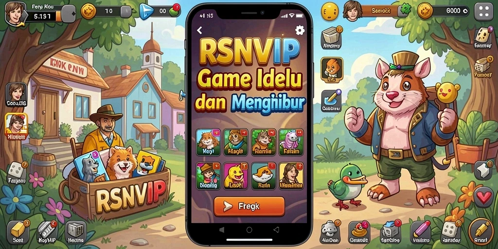 Screenshot utama RSNVIP menampilkan gameplay Idle yang menarik dan interaktif.