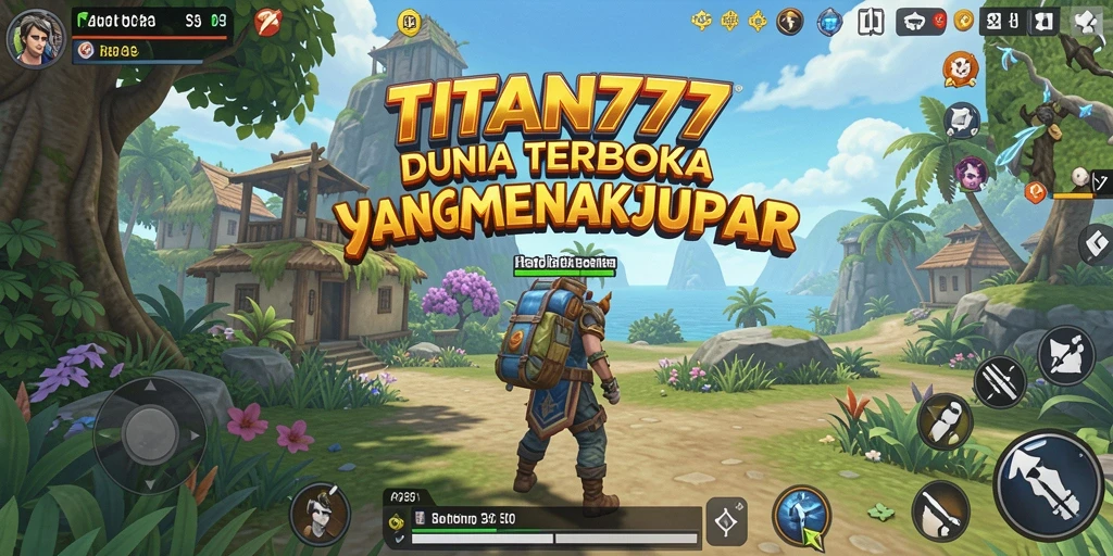 Tampilan gameplay TITAN777 di dunia terbuka yang luas dan menakjubkan.