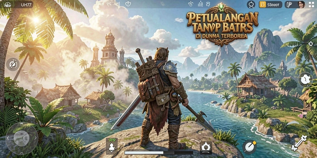 Screenshot UH77 menampilkan aksi seru dalam dunia Open World yang luas.