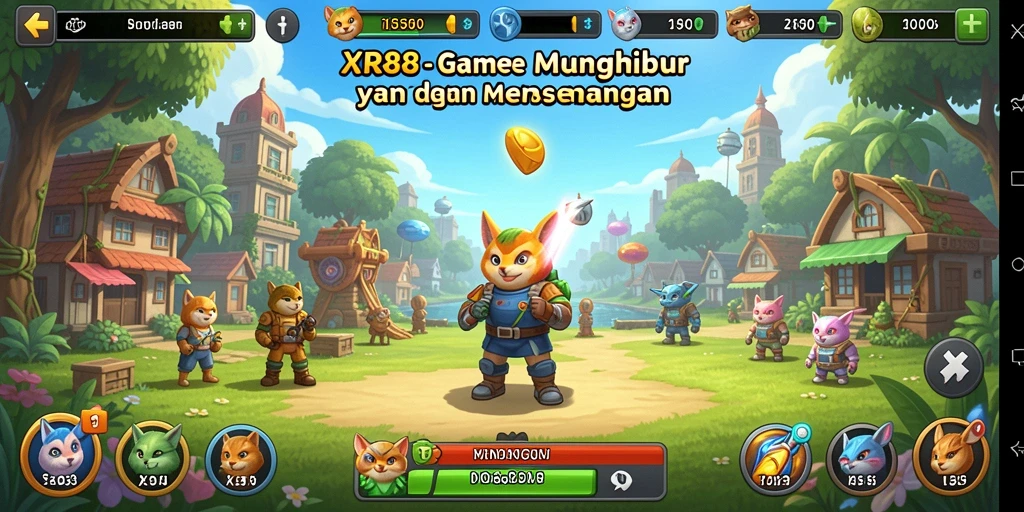 Screenshot utama menunjukkan gameplay santai XR88 yang seru.